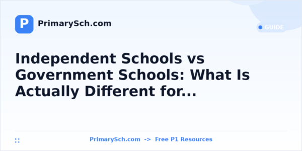 Independent Schools vs Government Schools: What Is Actually Different for Primary 1