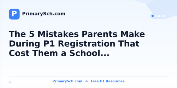 The 5 Mistakes Parents Make During P1 Registration That Cost Them a School