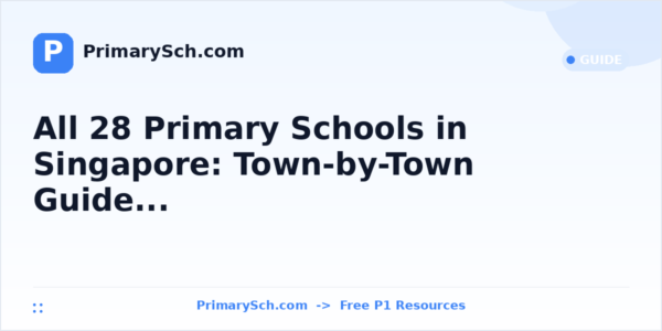 All 28 Primary Schools in Singapore: Town-by-Town Guide