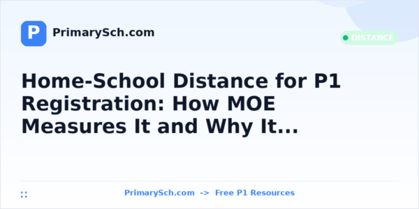 Home-School Distance for P1 Registration: How MOE Measures It and Why It Matters